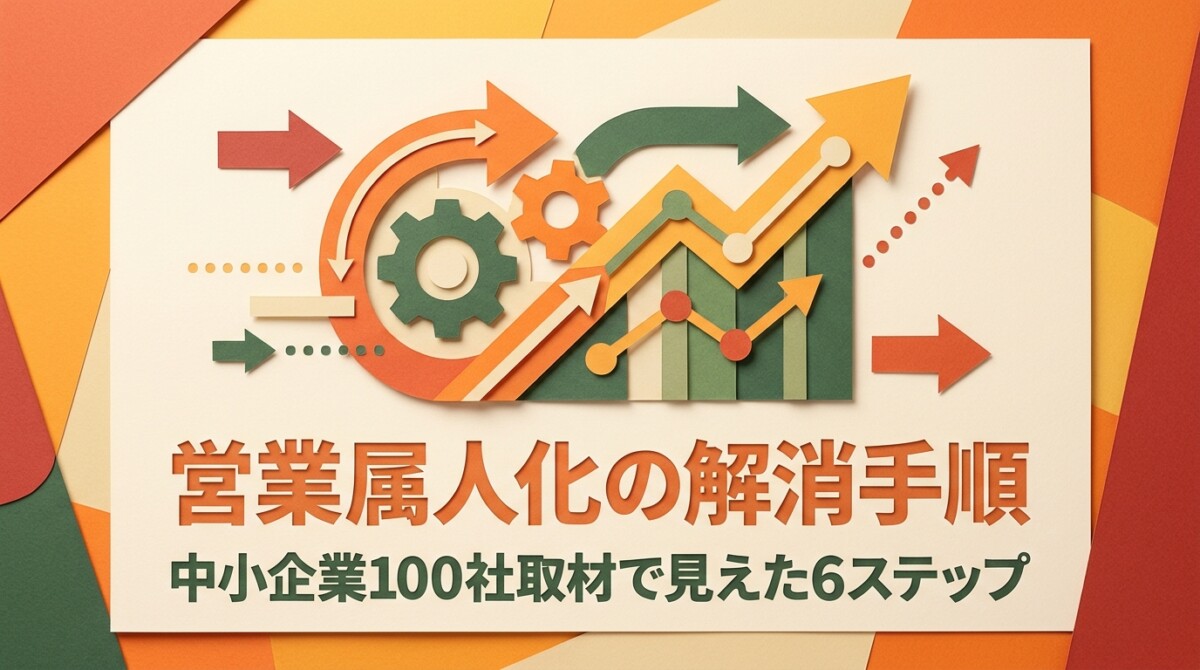 営業属人化の解消手順|中小企業100社取材で見えた6ステップ