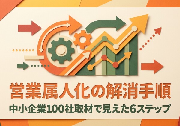 営業属人化の解消手順｜中小企業100社取材で見えた6ステップ