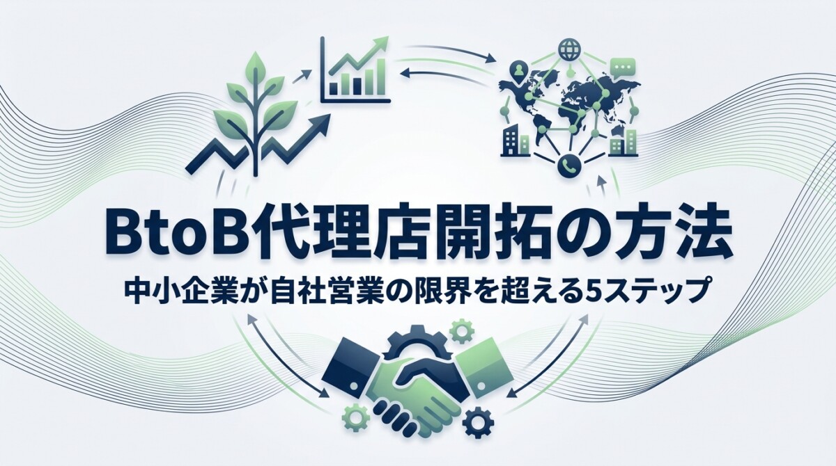 BtoB代理店開拓の方法｜中小企業が自社営業の限界を超える5ステップ
