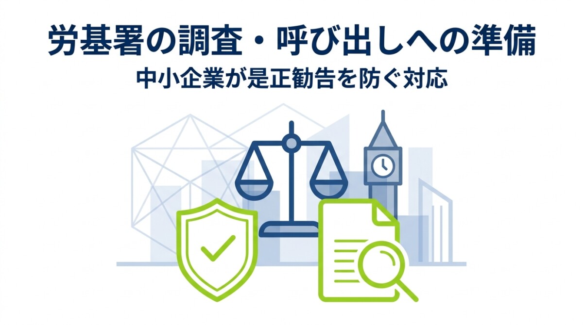労基署の調査・呼び出しへの準備|中小企業が是正勧告を防ぐ対応
