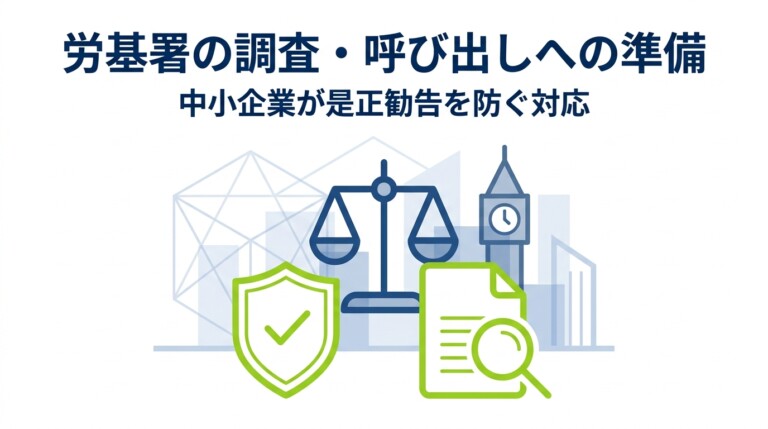 労基署の調査・呼び出しへの準備｜中小企業が是正勧告を防ぐ対応