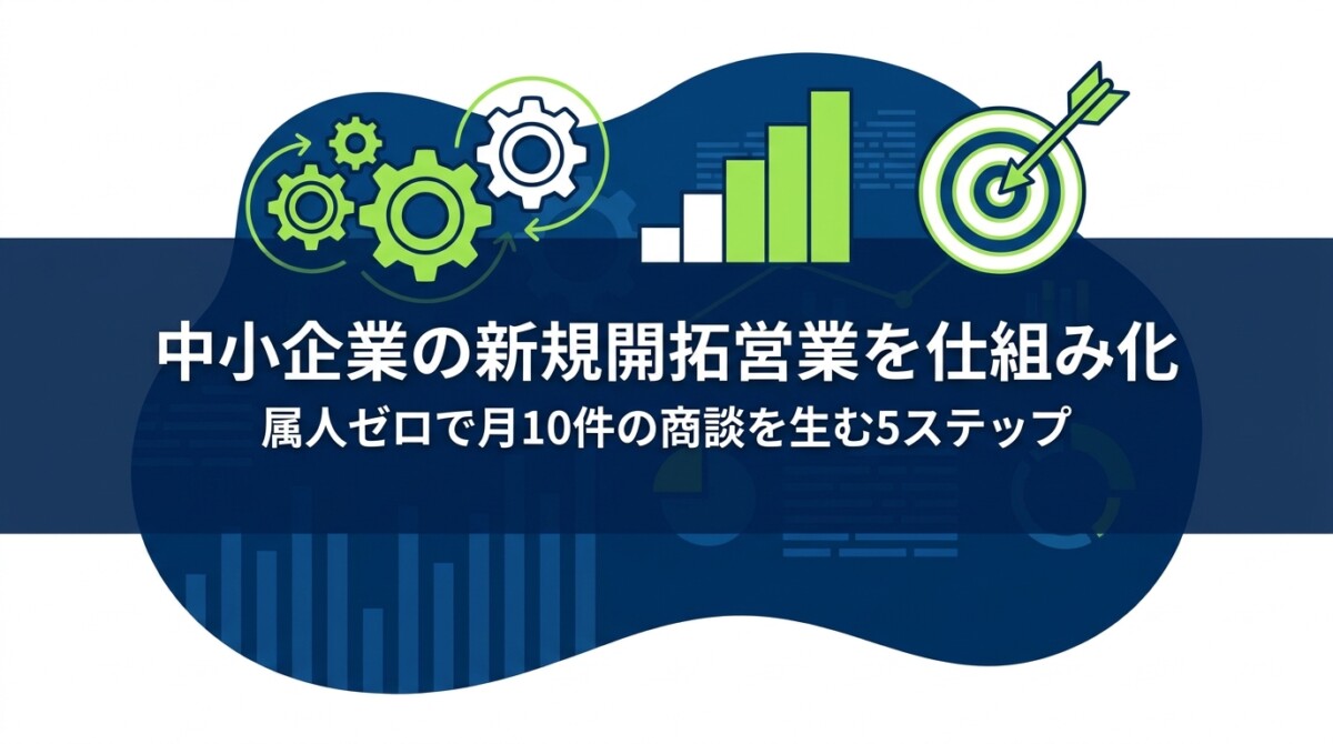 中小企業の新規開拓営業を仕組み化｜属人ゼロで月10件の商談を生む5ステップ