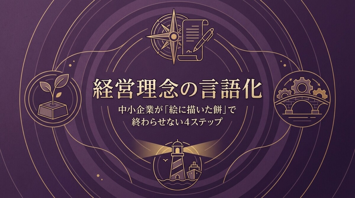 経営理念の言語化｜中小企業が「絵に描いた餅」で終わらせない4ステップ