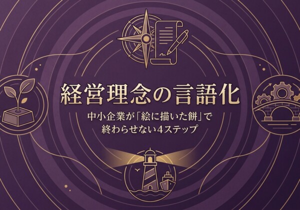 経営理念の言語化｜中小企業が「絵に描いた餅」で終わらせない4ステップ