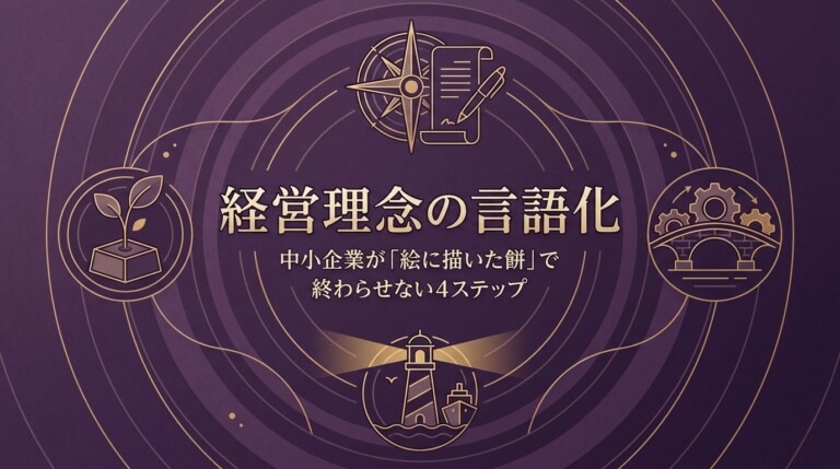 経営理念の言語化｜中小企業が「絵に描いた餅」で終わらせない4ステップ