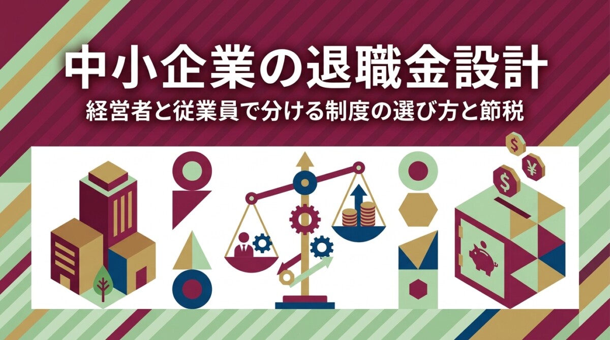 中小企業の退職金設計|経営者と従業員で分ける制度の選び方と節税