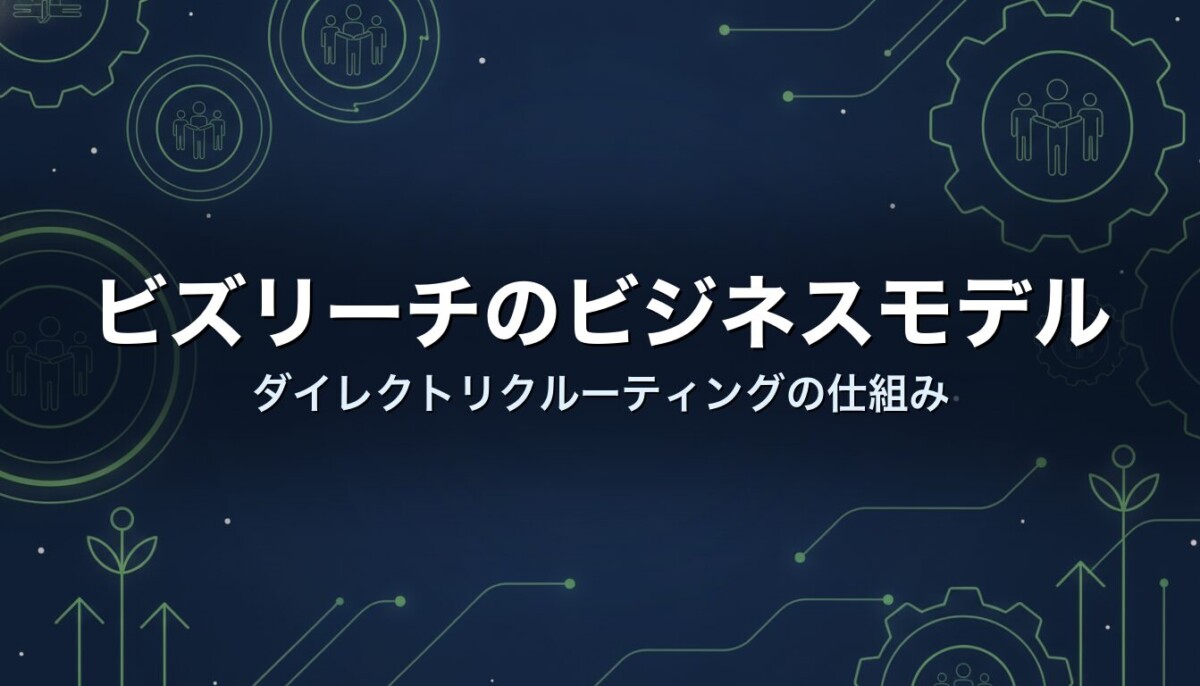 ビズリーチのビジネスモデル　ダイレクトリクルーティングの仕組み