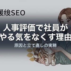 人事評価で社員がやる気をなくす理由｜原因と立て直しの実務
