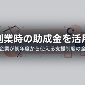 創業時の助成金を活用｜中小企業が初年度から使える支援制度の全体像