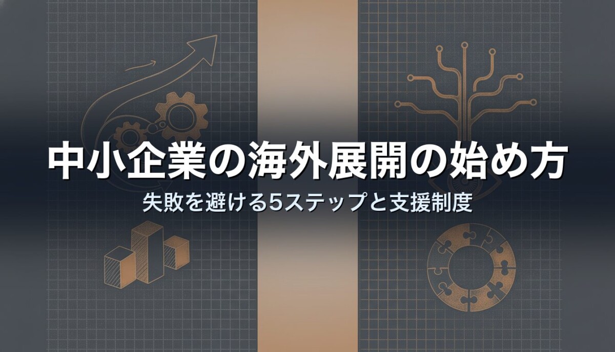 中小企業の海外展開の始め方｜失敗を避ける5ステップと支援制度
