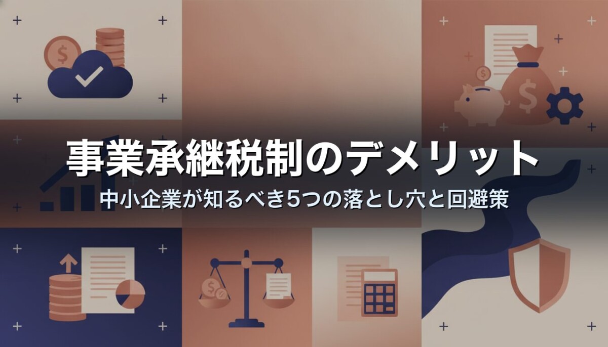 事業承継税制のデメリット｜中小企業が知るべき5つの落とし穴と回避策