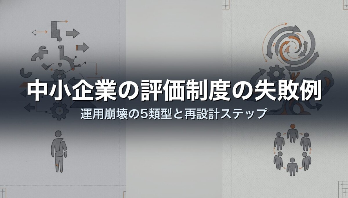 中小企業の評価制度の失敗例｜運用崩壊の5類型と再設計ステップ