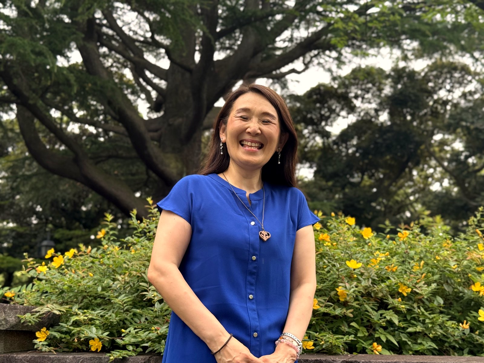 笑顔で語る道念祐子さん