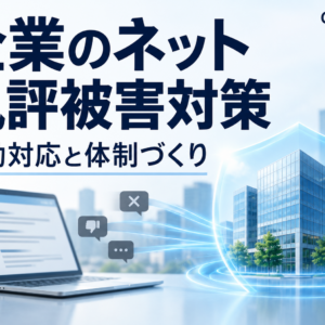 企業のネット風評被害対策｜中小企業の初動と体制づくり