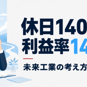 未来工業のビジネスモデル｜休日140日で営業利益率14.7%